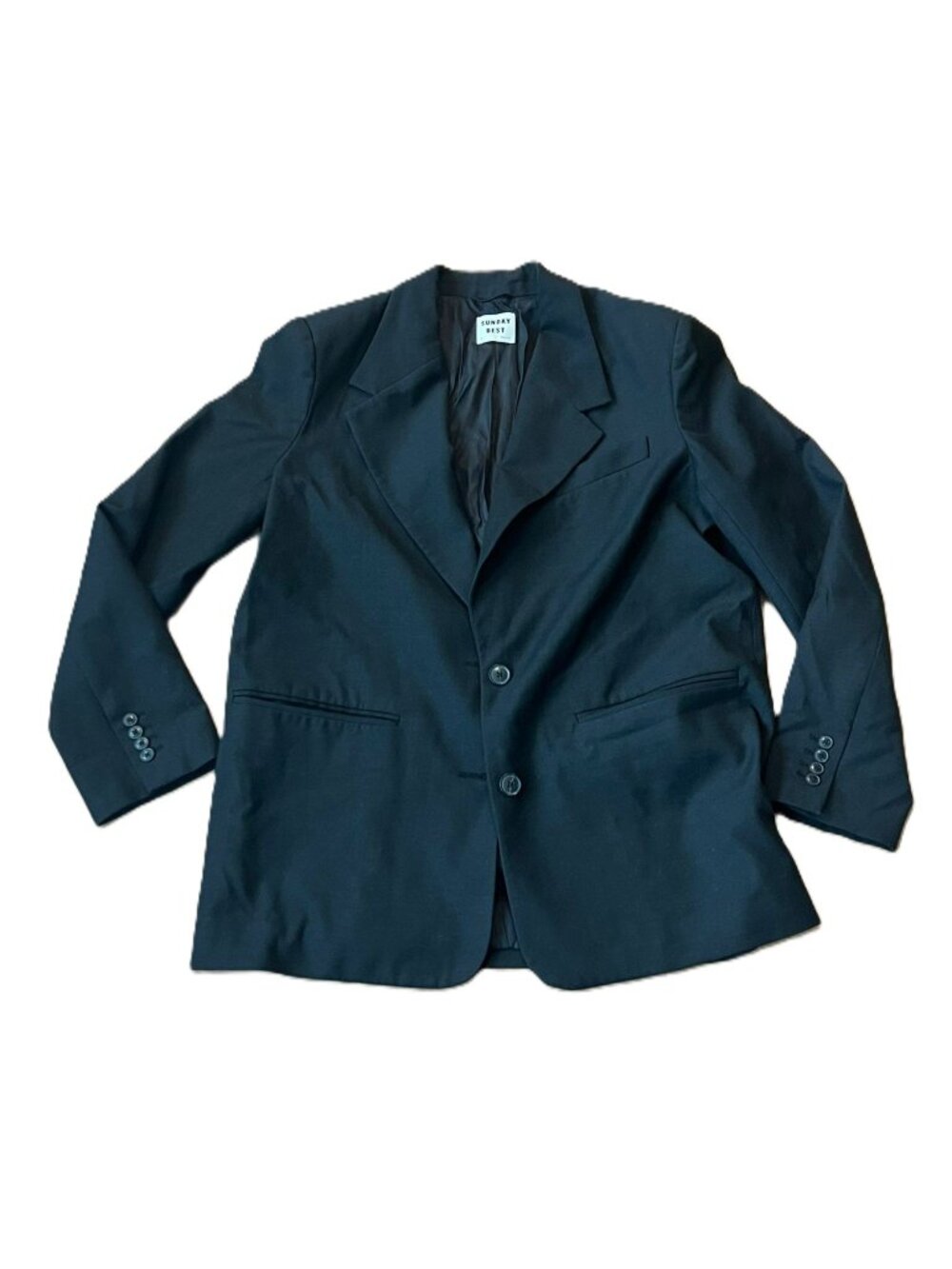 Aritzia Sunday Best Blazer Academia Black Oversized Relaxed Fit Size Medium